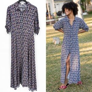 Natural Life Gwyneth Floral Maxi Dress Cottagecore Prairie Medium